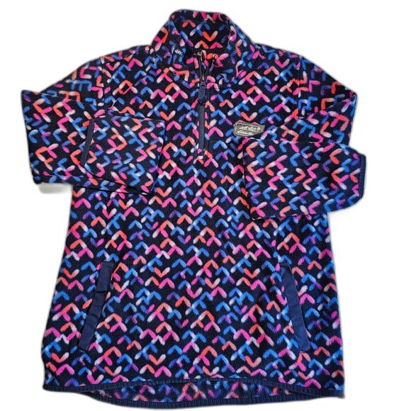 Eddie Bauer Girl's Fleece Jacket Multicolor sz 14 / 16 - Picture 1 of 8